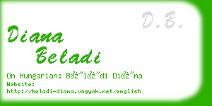 diana beladi business card